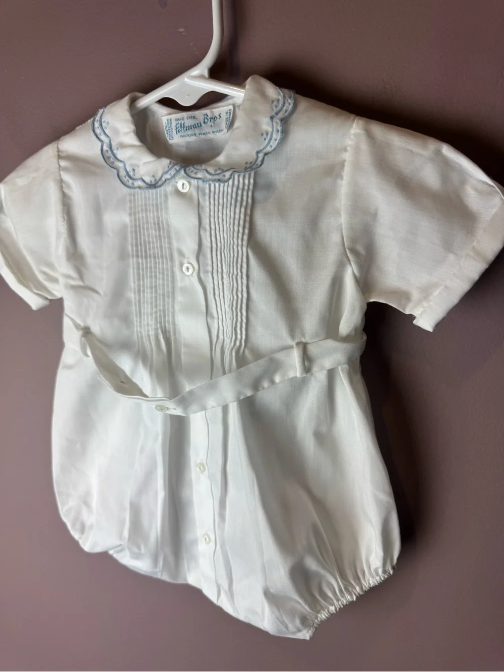 Feltman Brothers Button Belt Creeper white blue